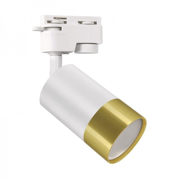 Tračni reflektor za 1F tračnice LED-Ready GU10 PUZON TRA bel/zlat