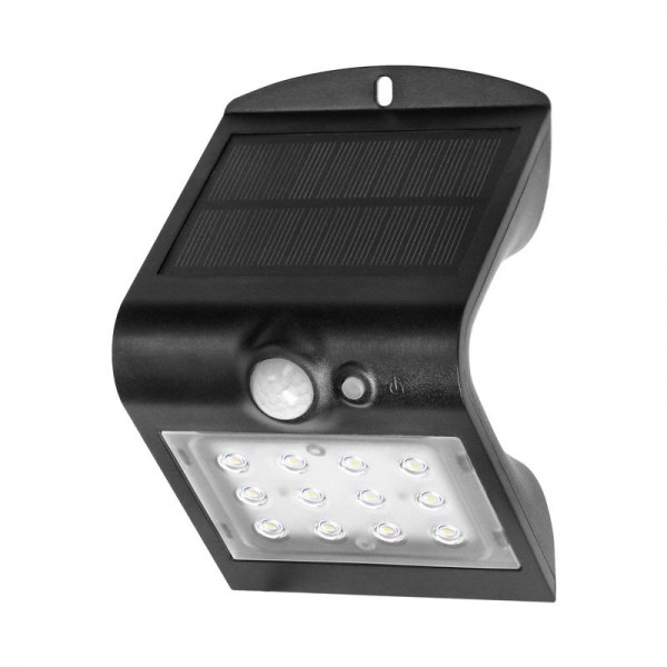 LED solarni reflektor senzorski 1,5W 190lm AD-SL-6083BLR4 črn
