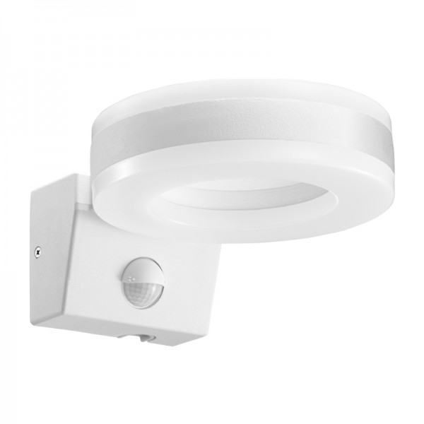 Svetilka za fasade s senzorjem LED HOWLIT 20W 1800lm 4000K IP65 bela