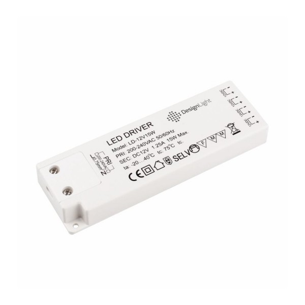 LED napajalnik CV 12V 15W 4 GNEZDA mini konekt