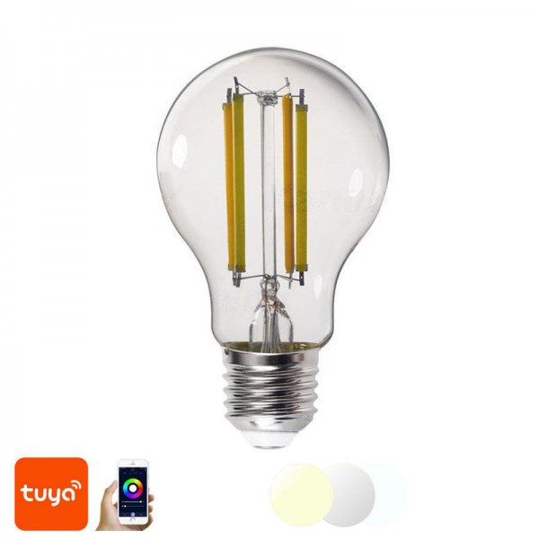Smart LED žarnica E27 7W 806lm A60 FIL CCT F