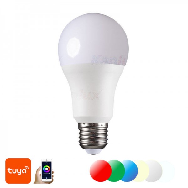 Smart LED žarnica E27 9W 806lm A60 MAT RGB + CCT F