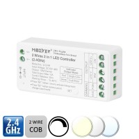 LED krmilnik 2v1 12-24V 10A DIMM/CCT LC2-RF za 2 žični COB RF 2,4GHz univerzalni