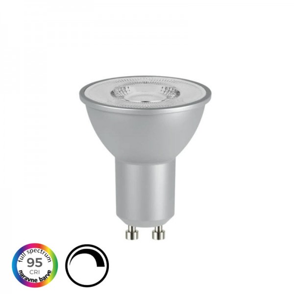 LED žarnica 7W ES50 495lm IQ-LEDDIM 6500K GU10 110° EKV-60W CRI95 (G) 