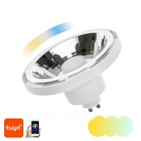 LED žarnica ES111 GU10 230V 10W 1050lm SMD 30° CCT + WiFi + Bluetooth bela F