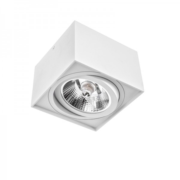 Svetilka stropna LED ready CHLOE AR111 GU10 IP20 kvadratna gibljiva bela