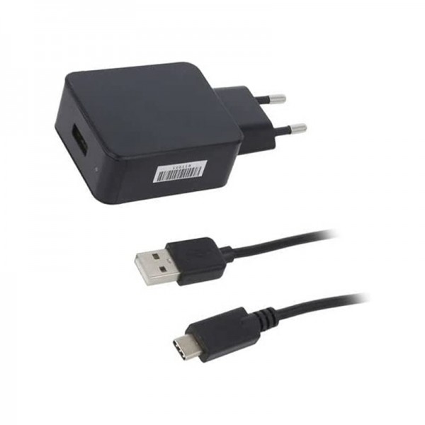 Adapter - usmernik 1xUSB 5V 15,5W 3A s kablom črn