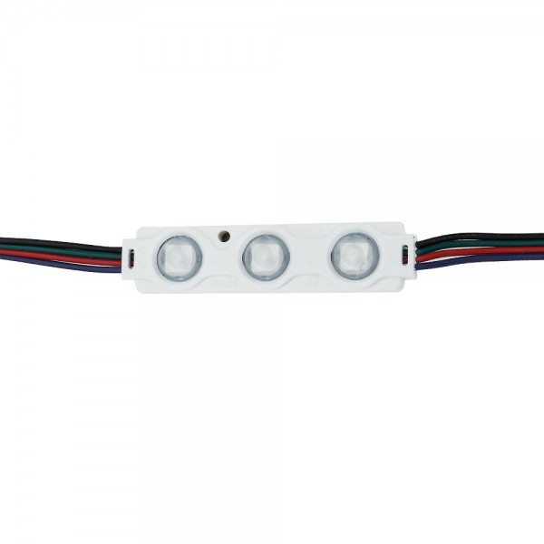 LED modul 12V 0,72W 118lm RGB 3 SMD 5050 IP65 70x16x8