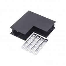 Kotni veznik vertikalni za nadgradno magnetno tračnico S20 ČRN tip YK