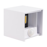Svetilka za fasade LED PIR 12W 650lm 3000K OPTA L kvadratna bela