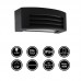 Svetilka za fasade LED ready CORSO E27 RAL7021 ČRNA IP54