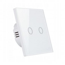 Stikalo na dotik LV 2 polno 3-300W/gumb (LED 100W) belo
