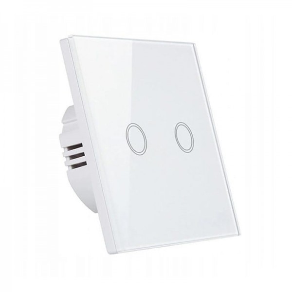 Stikalo na dotik LV 2 polno 3-300W/gumb (LED 100W) belo