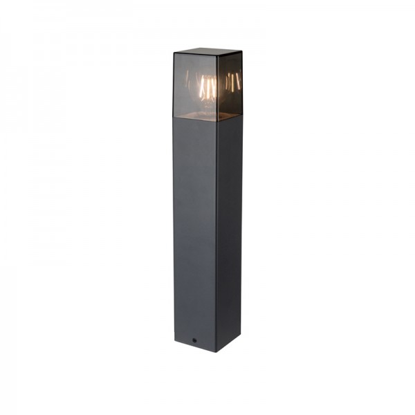 Svetilka stoječa - stebriček LED-Ready DENVER E27 SQ 50cm ČRN RAL 9011 80x80mm