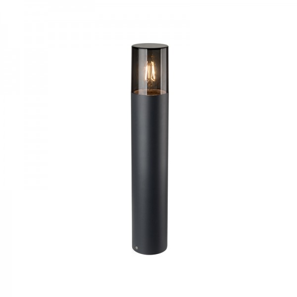 Svetilka stoječa - stebriček LED-Ready DENVER E27 RO 50cm ČRN RAL 9011 Ø80mm