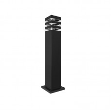 Svetilka stoječa - stebriček LED-Ready MALIBU E27 SQ 60cm ČRN RAL9011 90x90mm