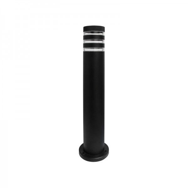 Svetilka stoječa - stebriček LED-Ready MALIBU E27 RO 60cm ČRN RAL9011 Ø108mm
