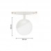 LED magnetna svetilka 48V 5W 550lm 3000K GLOBE 100/148 bela