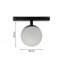 LED magnetna svetilka 48V 5W 550lm 3000K GLOBE 100/148 črna