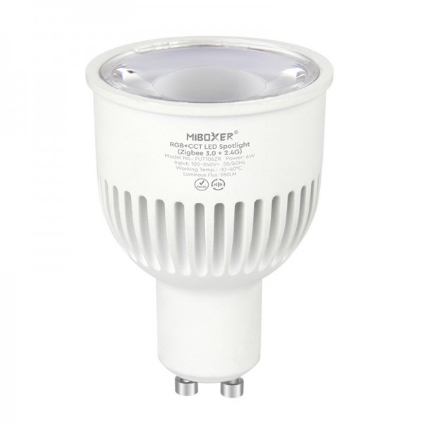 Smart LED žarnica 6W GU10 RGB+CCT spotlight  550lm (Zigbee 3.0 + 2.4G)