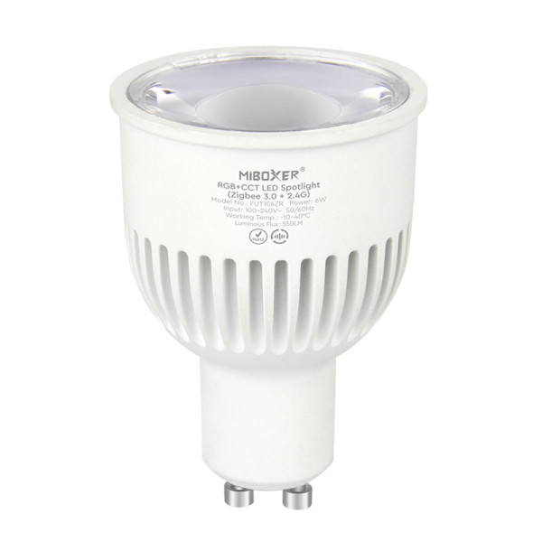 Smart LED žarnica 6W GU10 RGB+CCT spotlight  550lm (Zigbee 3.0 + 2.4G)