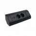 Pohištvena kotna vtičnica CORNER BOX 2xšuko + 2xUSB s kablom 1,8m črna