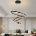 Svetilka viseča LED 85W CCT dim RING3 200+400+600mm črna z daljincem
