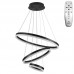 Svetilka viseča LED 85W CCT dim RING3 200+400+600mm črna z daljincem
