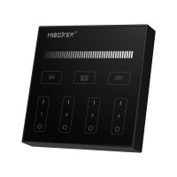 LED daljinski upravljalnik stenski panel DIMM B1-B 4 cone baterijski črn