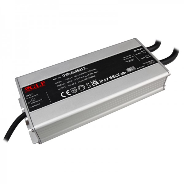 LED napajalnik CV 24V 320W GV6 IP67 PFC