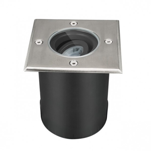 Svetilka talna BERG AD-7L GU10 kvadratna inox IP67 max. 7W gibljiva