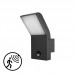 Svetilka za fasadne s senzorjem LED CLARK 12W 550lm 4000K IP54 črna