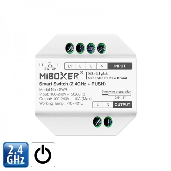 Modul stikalni smart 230V 10A SWR RF 2,4GHz + PUSH