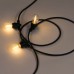 Svetlobna veriga - girlanda 11m 10xE27 IP44 črna brez žarnic
