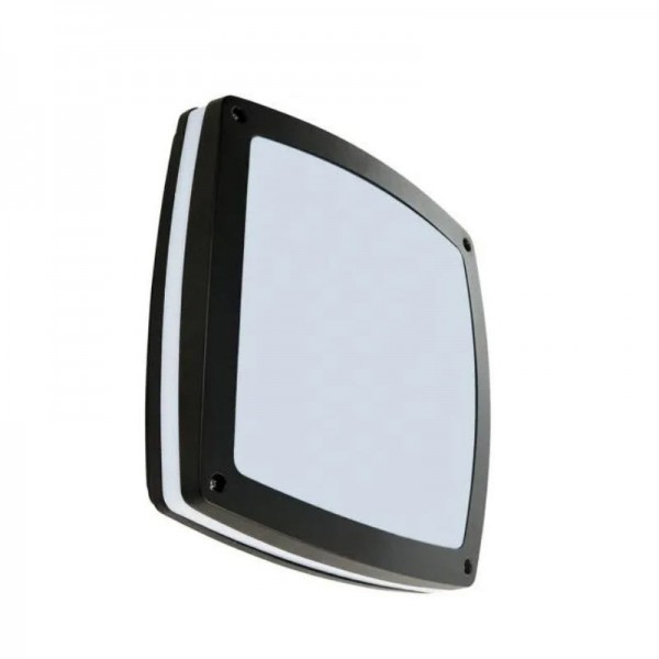 Svetilka stropna PAULA E27 SQ RAL 7021 ČRNA IP44