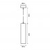 Viseča svetilka LUX TRACK 200mm GU10 črna