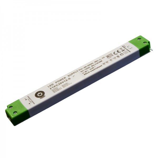 LED napajalnik CV 12V 30W FTPC IP20 slim PVC