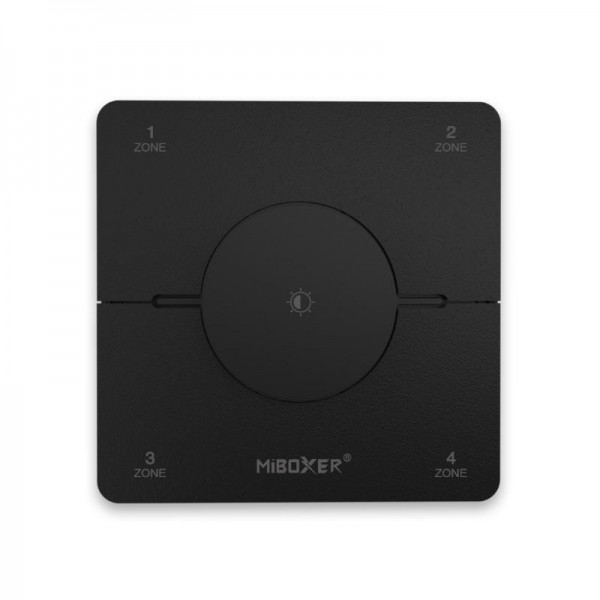 LED daljinski upravljalnik stenski roto s stikalom DIMM + CCT K0S-B 4 cone črn