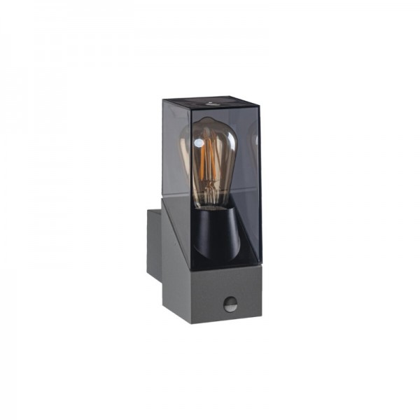 Svetilka za fasade s senzorjem LED ready LAVEN EL 28 SE-GR E27 IP44 antracit