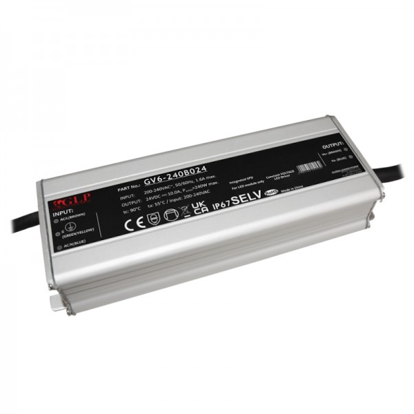 LED napajalnik CV 24V 240W GV6 IP67 PFC
