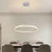 Svetilka viseča LED 42W CCT dim RING1 600mm bela z daljincem
