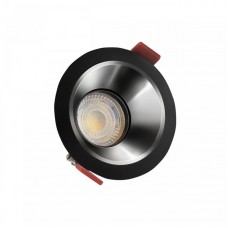 Svetilka vgradna gibljiva LED ready FIALE COMFORT ANTI GLARE GU10 RO črna/srebrna