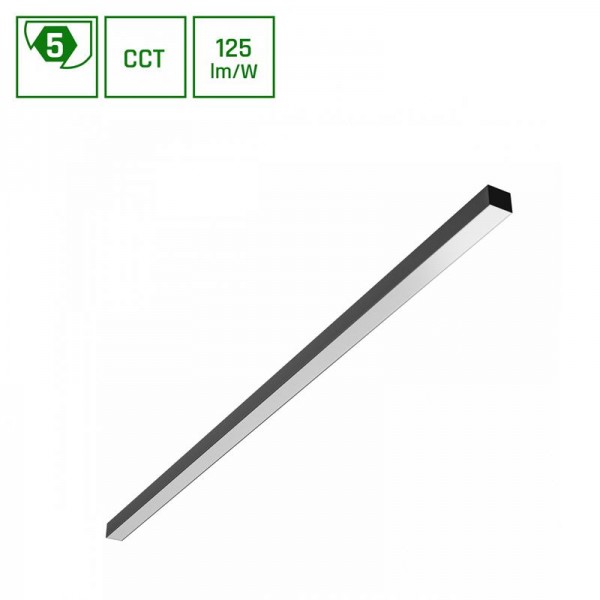 Svetilka LED linijska/viseča ALLDAY BASIC 50W 6250lm CCT 230V IP20 1503mm črna 5Y