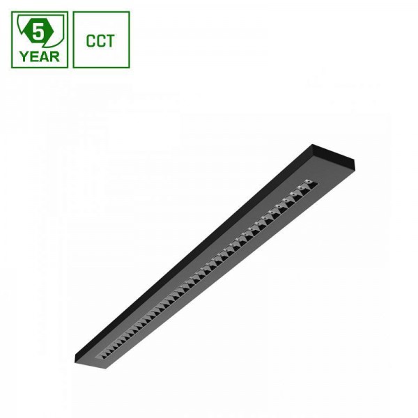 Svetilka LED linijska/viseča WLD PLANK 20W/30W/40W 4350lm 40° CCT 1195x100x25mm črna IP20