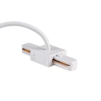 Veznik za tračnico 1F HQ raven s priklopom bel