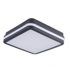 Svetilka stropna s senzorjem LED BENO CCT 12-18W 3000/3500/4000K 1630/1770/1750lm kvadratna siva IP65