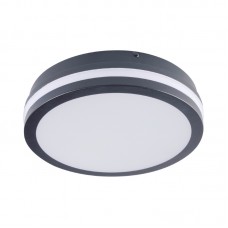 Svetilka stropna s senzorjem LED BENO CCT 12-18W 3000/3500/4000K 1610/1740/1740lm okrogla siva IP65