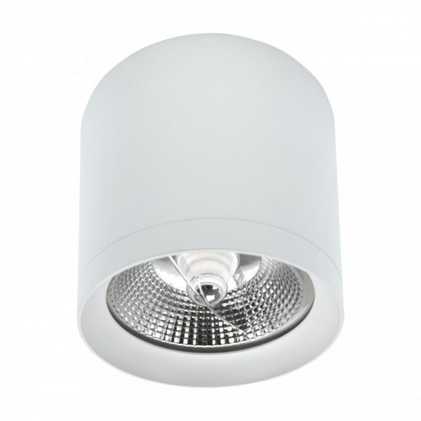Svetilka stropna LED ready CHLOE AR111 GU10 IP44 okrogla fiksna antiglare bela