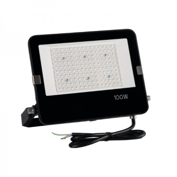 LED reflektor FL AGOR/A 100W 13500lm 4000K IP65 X125/Y65 asimetrični črn