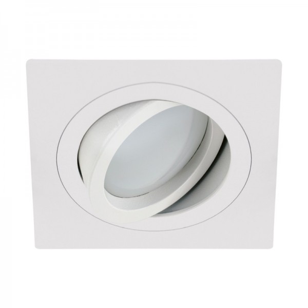 Svetilka vgradna gibljiva LUBA D kvadratna bela